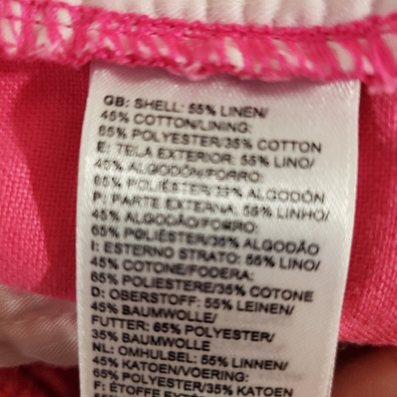 The North Face pink linen blend chino shorts size 2 long - Picture 9 of 14